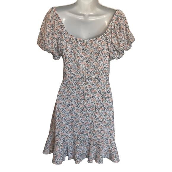 Alter'D State Floral Dress Off Shoulder Lined W/Faux Wrap Dress M - Picture 3 of 7